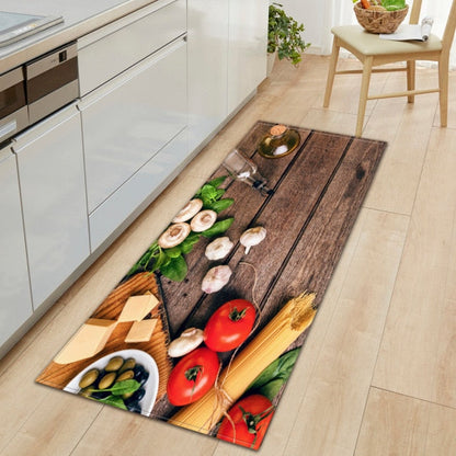 Soft Grip Kitchen Floor Mat with Food Design