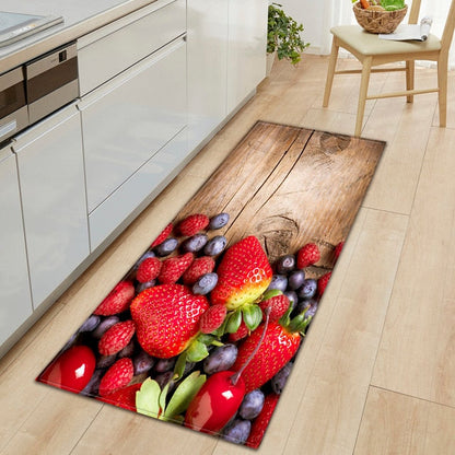 Soft Grip Kitchen Floor Mat with Food Design