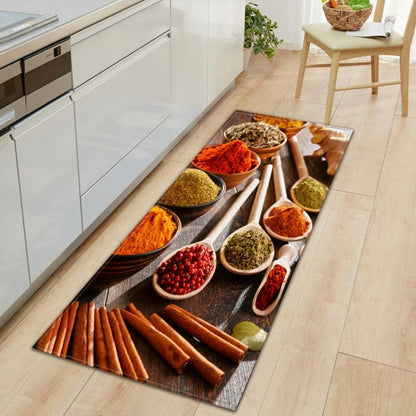 Soft Grip Kitchen Floor Mat with Food Design