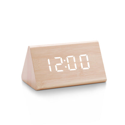 Compact Digital Alarm Clock with LED Display and Temperature