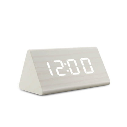 Compact Digital Alarm Clock with LED Display and Temperature