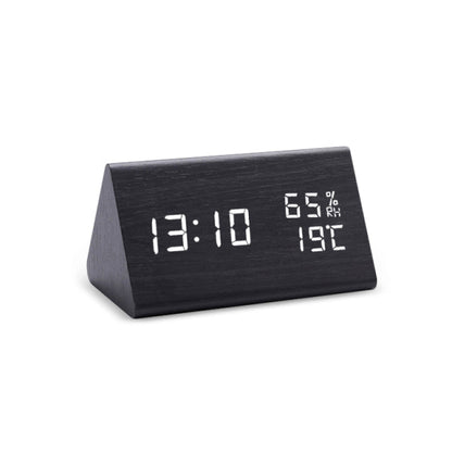 Compact Digital Alarm Clock with LED Display and Temperature