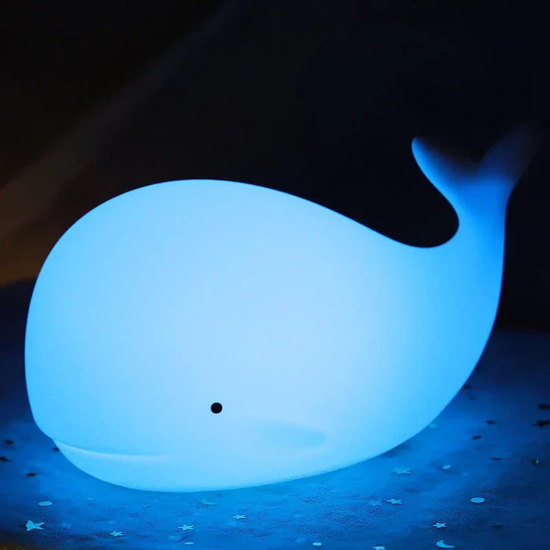 Colorful Whale LED Night Lamp