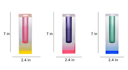 Luxury Clear Glass Prism Vase – Elegant Modern Home Decor