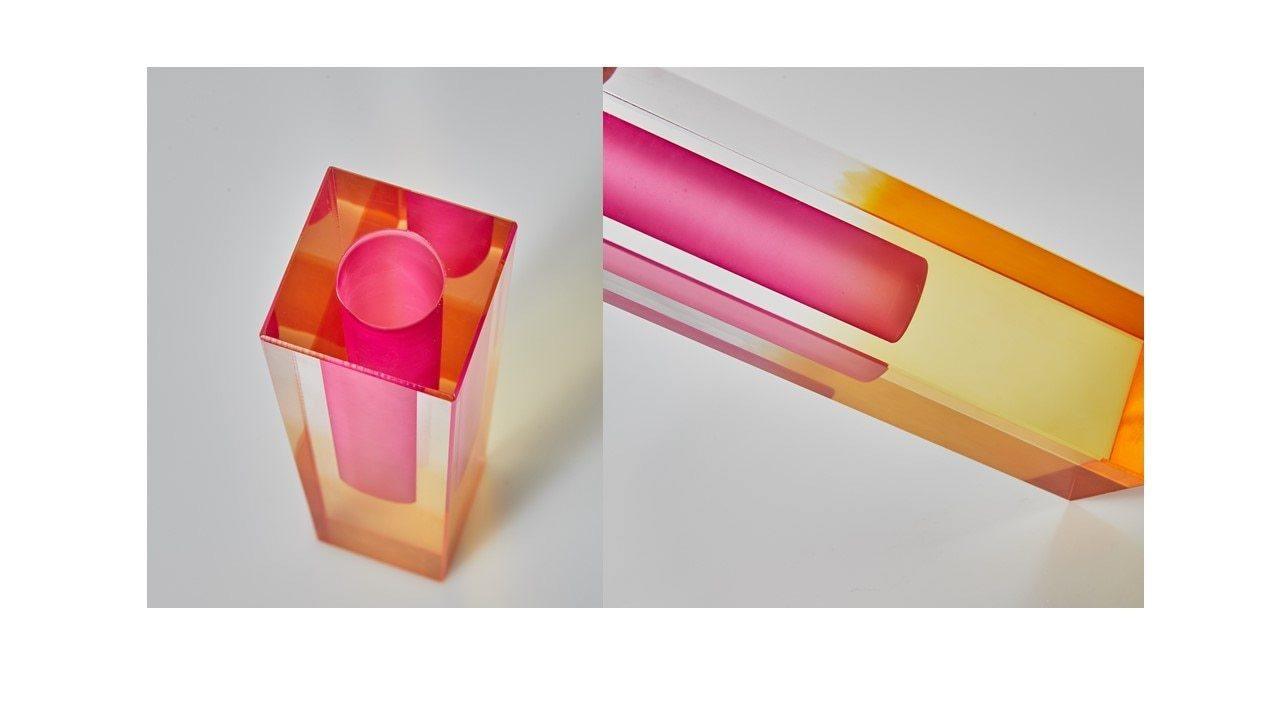 Luxury Clear Glass Prism Vase – Elegant Modern Home Decor