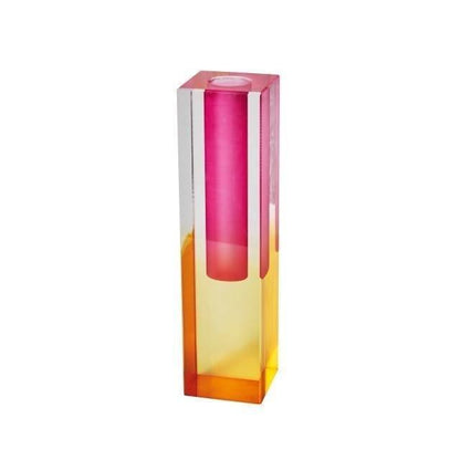 Luxury Clear Glass Prism Vase – Elegant Modern Home Decor