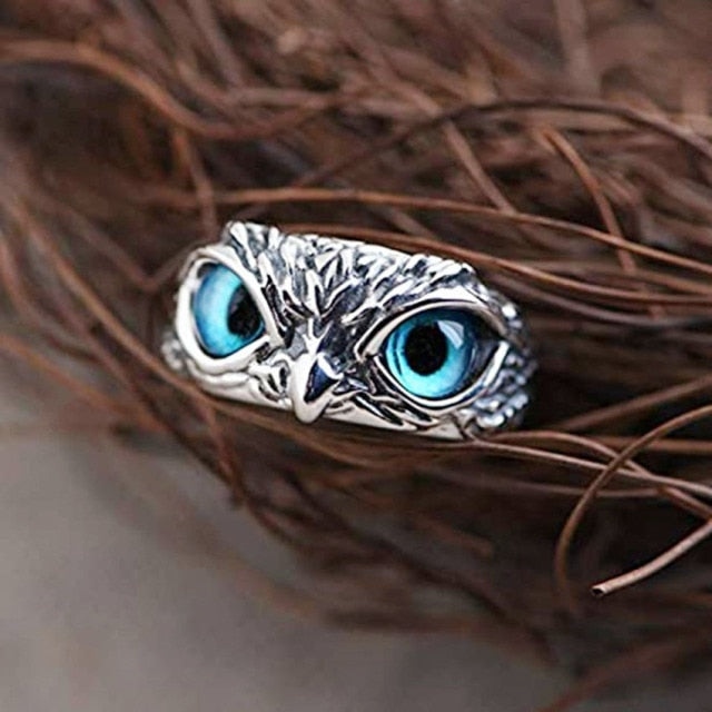 Edgy Retro Owl Fashion Ring - Fesara