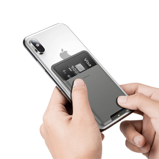 Clear iPhone Adhesive Wallet Case - Fesara