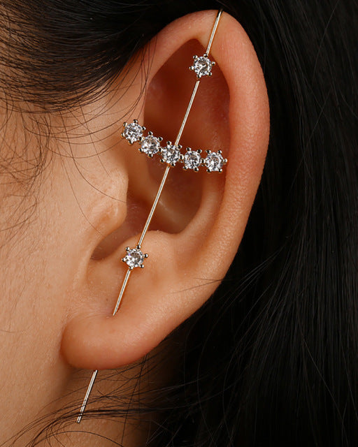 Sparkling Classic Drop Crystal Earrings - Fesara