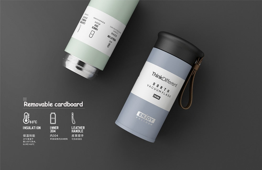 Insulated Compact Double Walled Thermos Flask