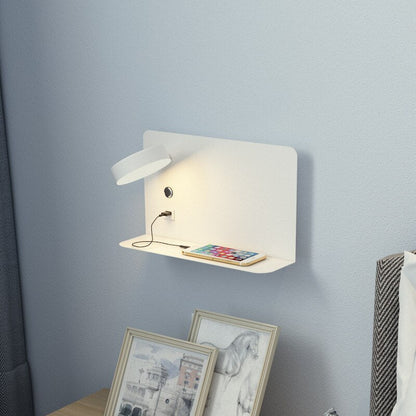 Bedside LED Wall Light with USB Charging Port