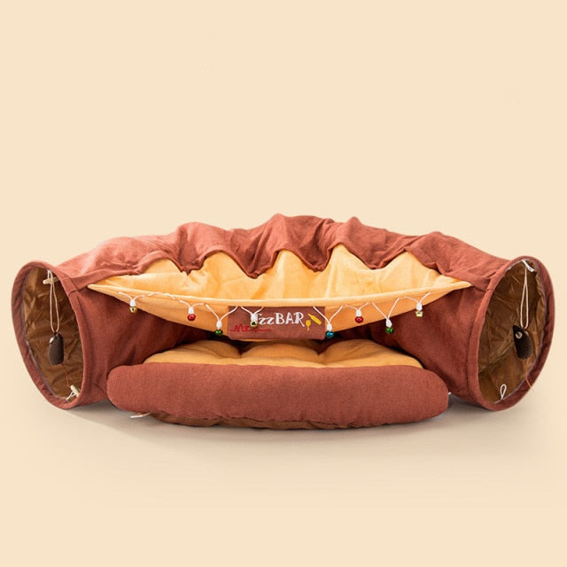 Cozy Plush Kitty Hideaway Bed - Fesara
