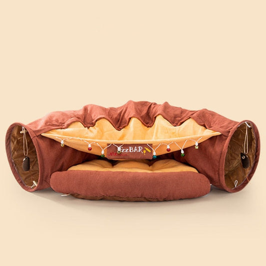 Cozy Plush Kitty Hideaway Bed - Fesara