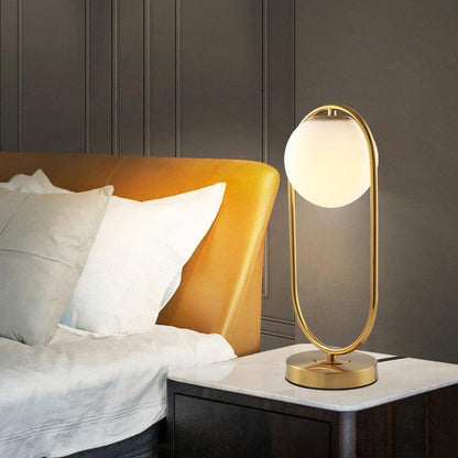 Elegant Clear Globe Desk Lamp - Fesara