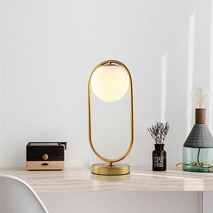Elegant Clear Globe Desk Lamp