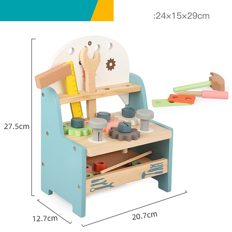 Kids Wooden Craft Tool Playset