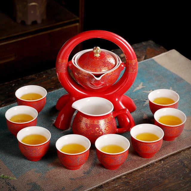 Traditional Chinese Ceramic Teapot Gift Set - Fesara
