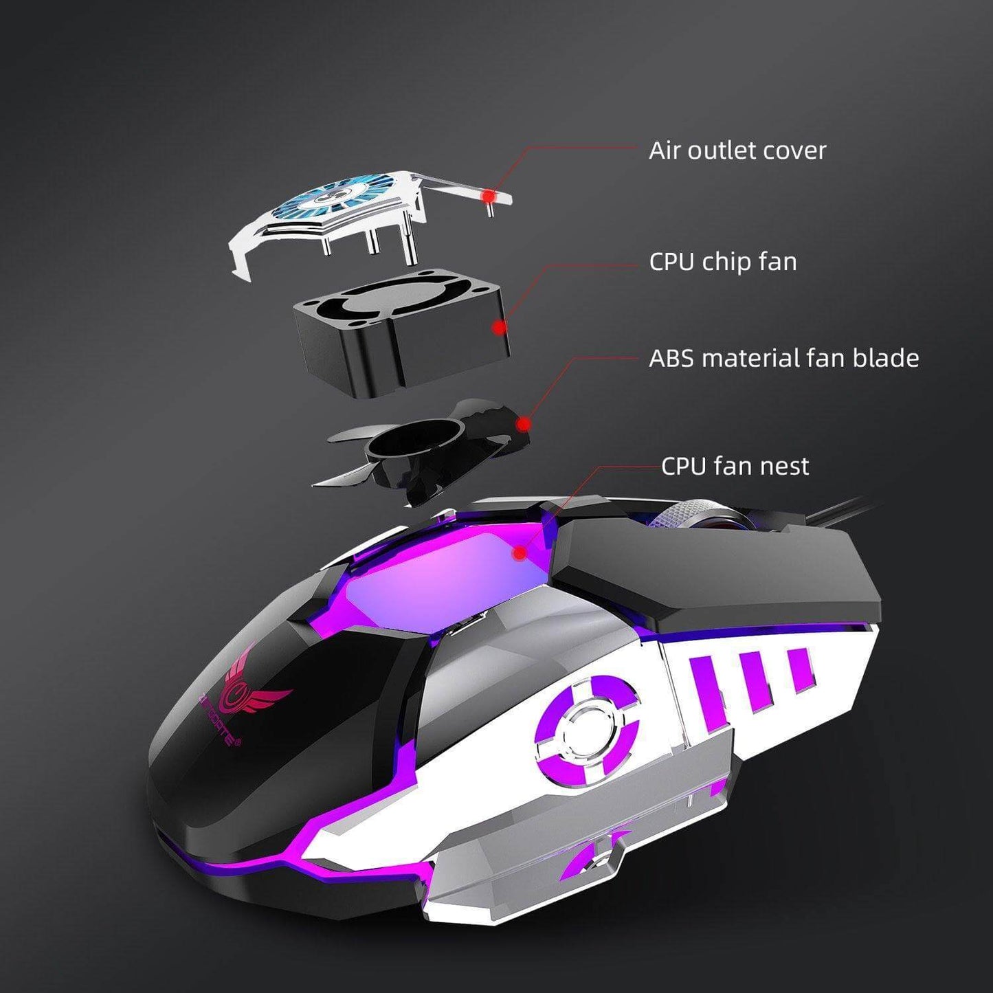 Portable USB Cooler Gaming Mouse