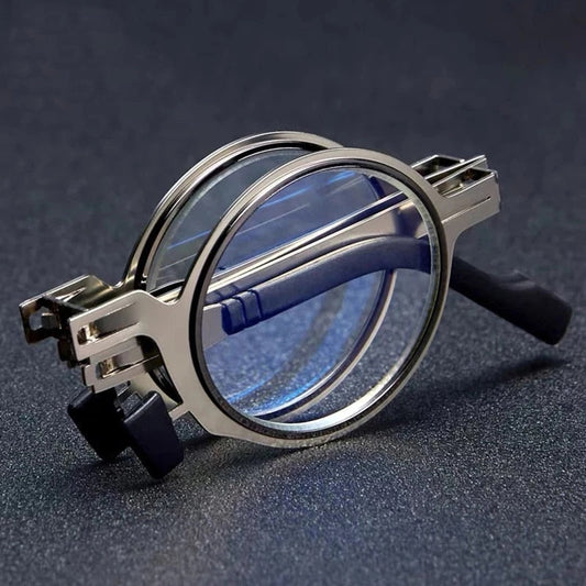 Portable Anti Blue Light Round Reading Glasses - Fesara