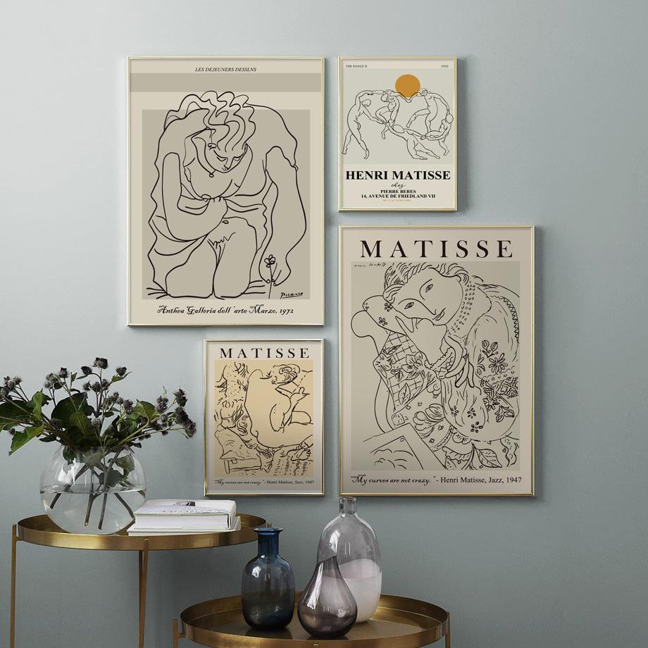 Vintage Art Abstract Wall Canvas - Fesara