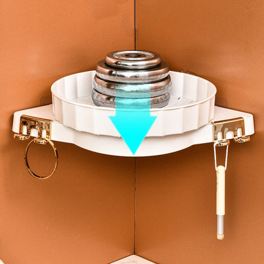 Space-Saving White Bathroom Wall Shelf Storage - Fesara