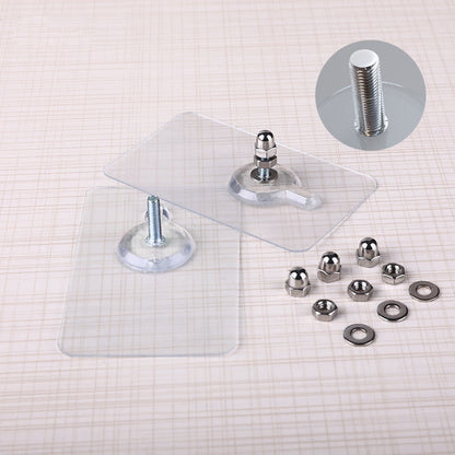 Strong Clear Sticky Wall Hooks 10-Pack