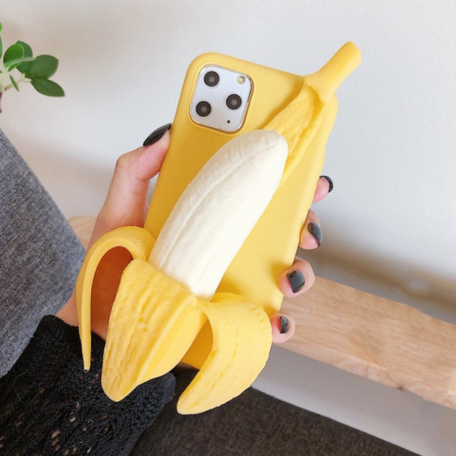 Fun 3D Banana Silicone Phone Cover - Fesara