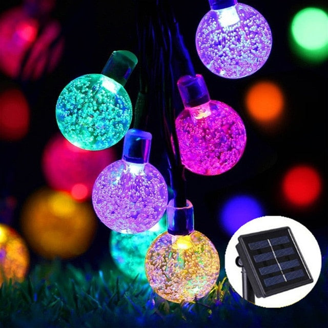 Colorful Solar Powered Garden Fairy Lights - Fesara