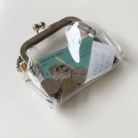 Clear Simple Metal Clutch Bag - Fesara