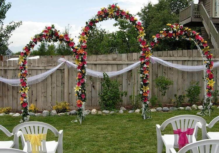 Elegant White Wedding Arch Decoration