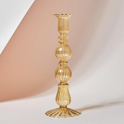 Soft Pink Glass Tea Light Holder | Home Table Decoration