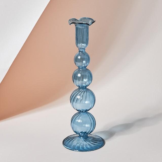 Soft Pink Glass Tea Light Holder | Home Table Decoration