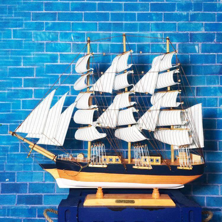 Classic Maritime Wooden Boat Decoration