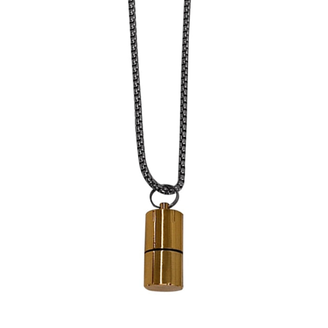Silver Pocket Flame Necklace - Fesara