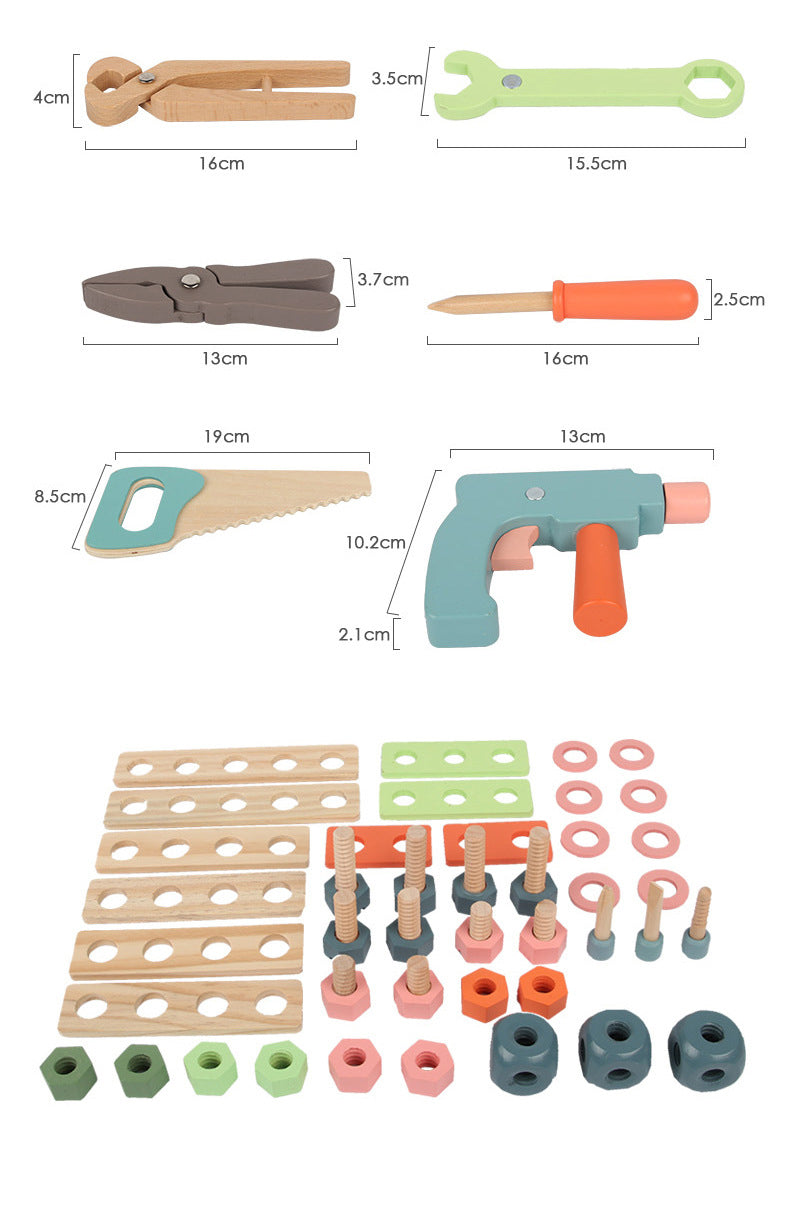 Kids Wooden Craft Tool Playset