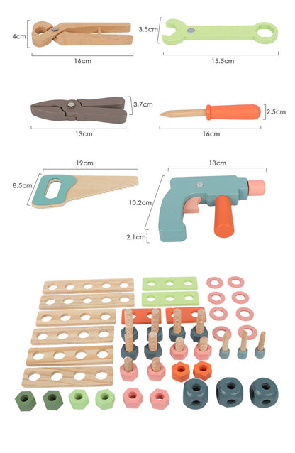 Kids Wooden Craft Tool Playset