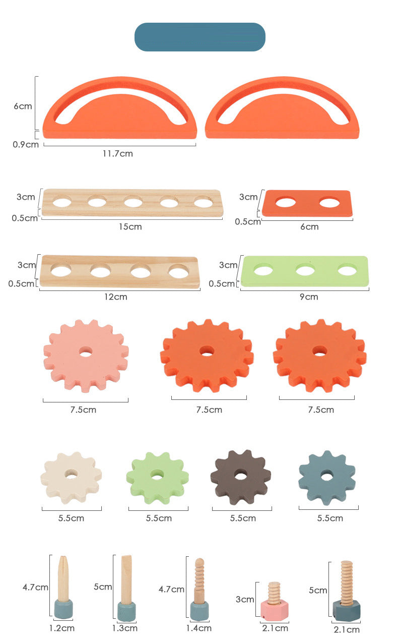 Kids Wooden Craft Tool Playset