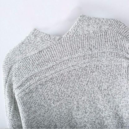 Cozy Grey Oversized Knit Cardigan Sweater