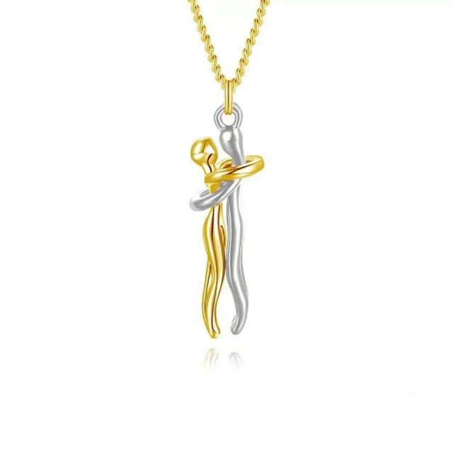 Love Knot Couple Heart Necklace