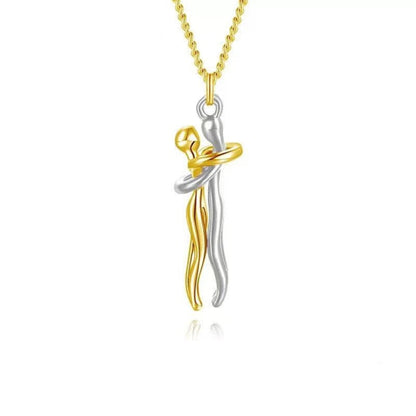 Love Knot Couple Heart Necklace