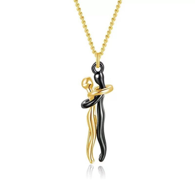 Love Knot Couple Heart Necklace