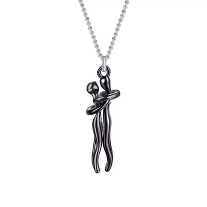 Love Knot Couple Heart Necklace