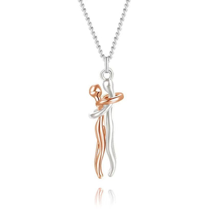 Love Knot Couple Heart Necklace