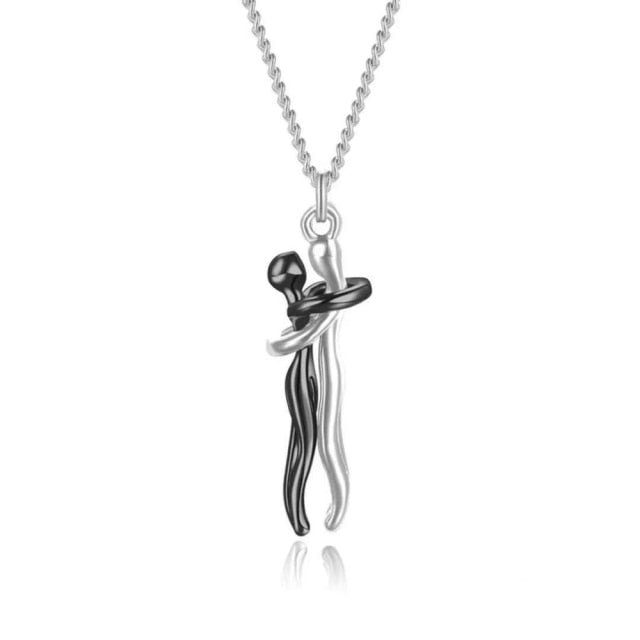 Love Knot Couple Heart Necklace