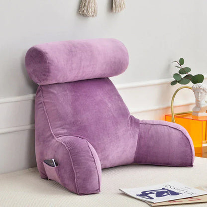 Comfortable Bedrest Pillow with Arms for Back Support