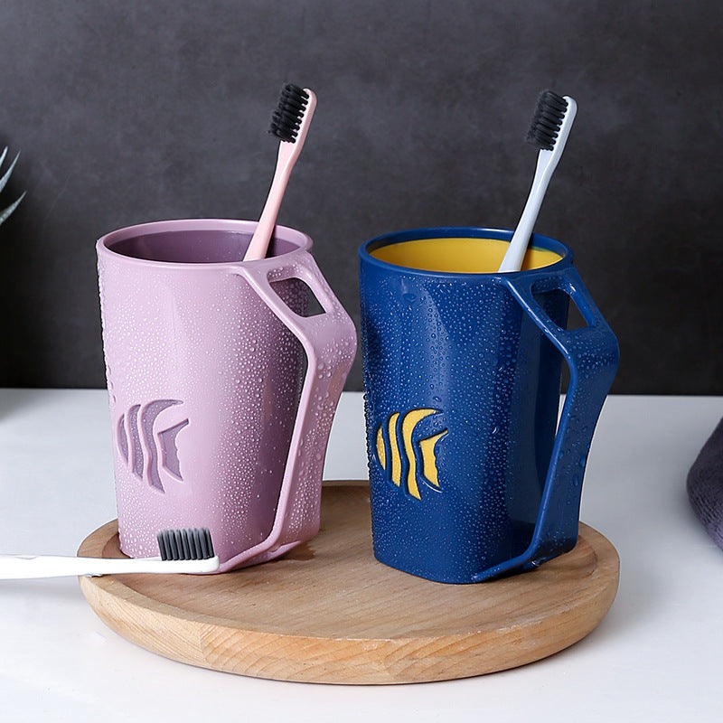 Simple White Bathroom Toothbrush Cup