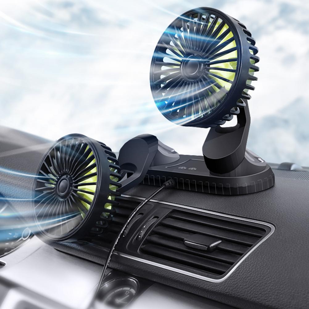 Car Dashboard Dual USB Cooler Fan - Fesara