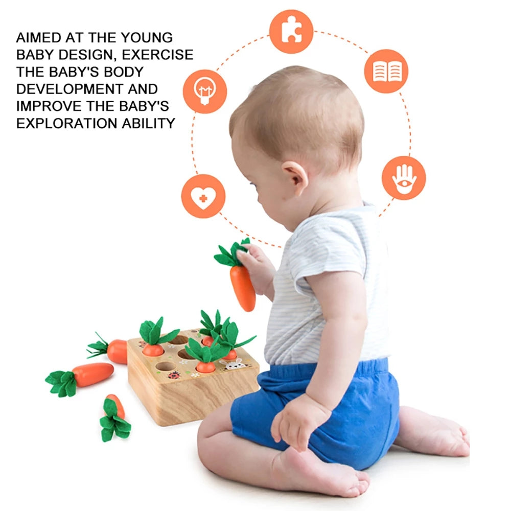 Fun Wooden Vegetable Harvesting Game for Kids