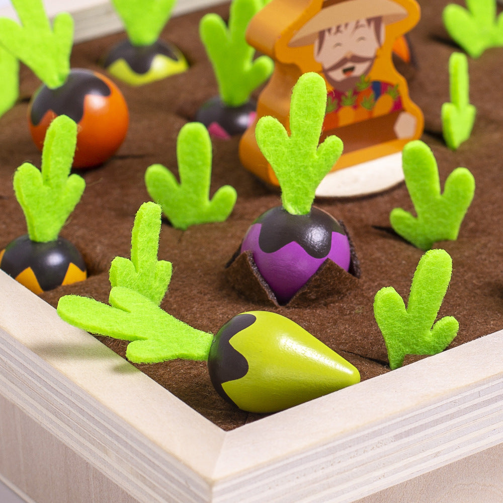 Fun Wooden Vegetable Harvesting Game for Kids