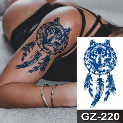 Colorful Tribal Dreamcatcher Temporary Tattoo Design